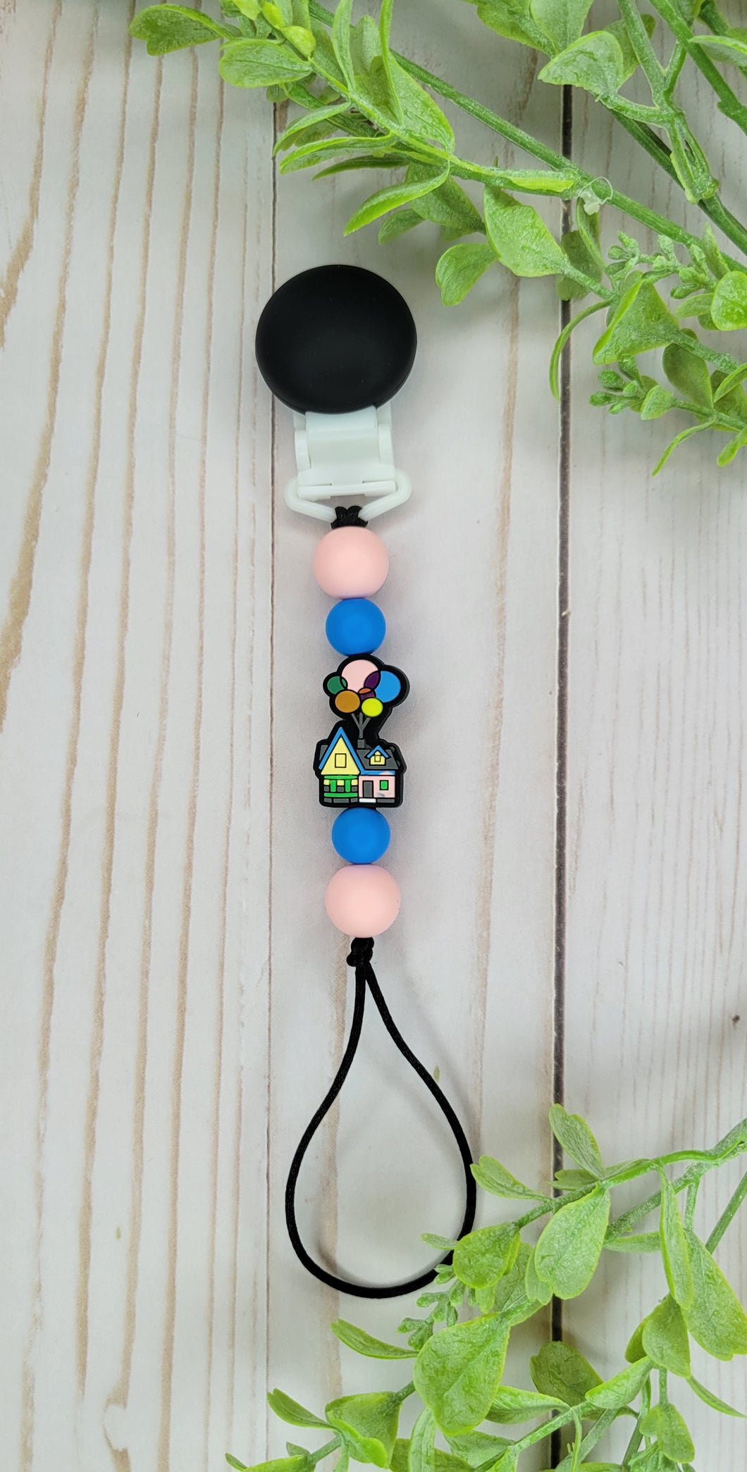 Balloon House Pacifier Clip